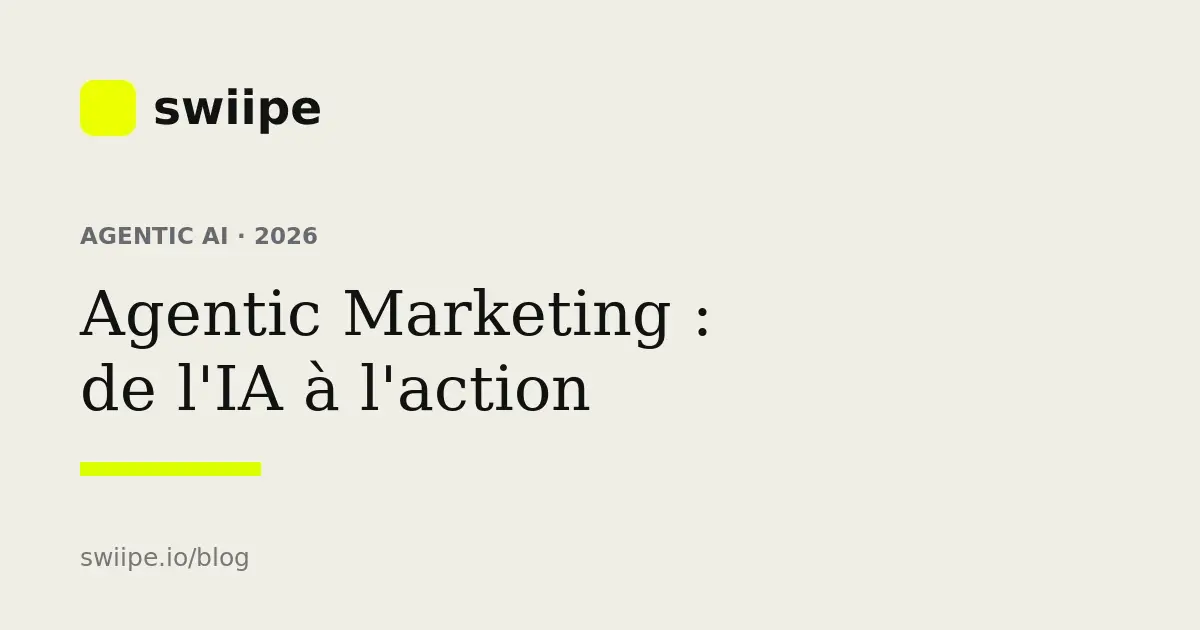 Agentic Marketing : agent IA observant le contexte, décidant et agissant dans une boucle marketing sous garde-fous