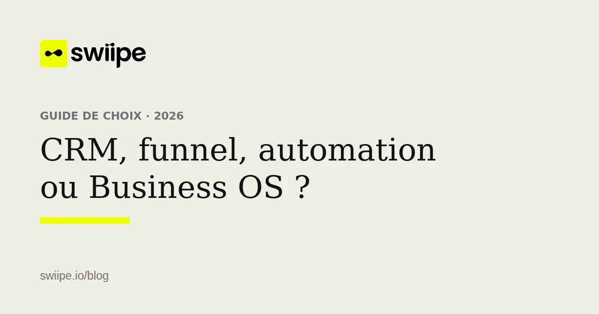 Comparaison des fonctions d’un CRM, funnel builder, outil de marketing automation et Business Operating System