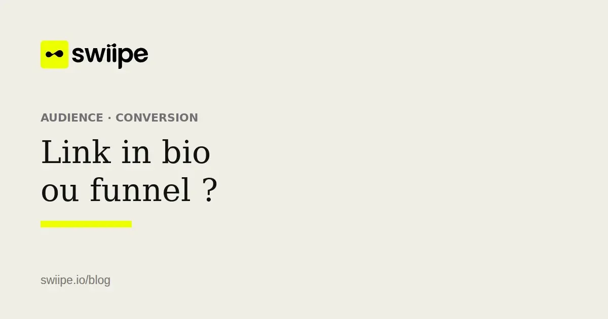 Parcours depuis un link in bio vers un contenu, un produit, un quiz ou un rendez-vous selon l’intention